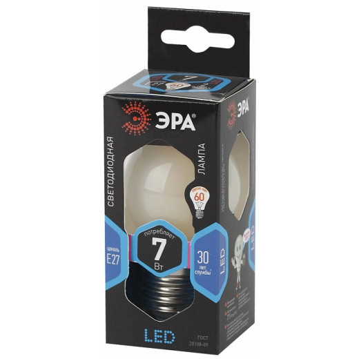 Лампа светодиодная Эра  E27 7Вт 4000K F-LED P45-7W-840-E27 frost