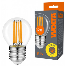 Лампа светодиодная Wolta  E27 12Вт 3000K WF-G45-12W3KE27