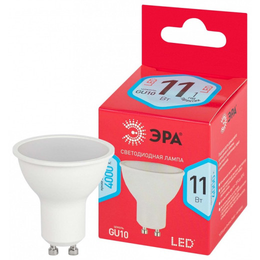 Лампа светодиодная Эра  GU10 11Вт 4000K LED MR16-11W-840-GU10 R