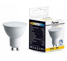 Лампа светодиодная Feron LB-561 GU10 9Вт 2700K 51061