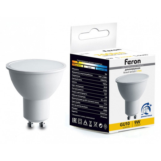 Лампа светодиодная Feron LB-561 GU10 9Вт 2700K 51061