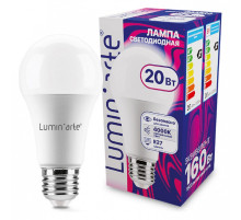 Лампа светодиодная Luminarte  E27 20Вт 4000K LSTD-A60-20W4KE27