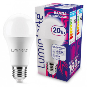 Лампа светодиодная Luminarte  E27 20Вт 4000K LSTD-A60-20W4KE27