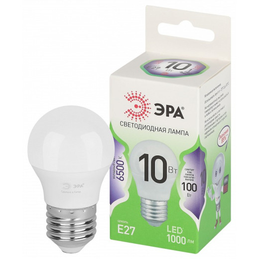 Лампа светодиодная Эра Green Line E27 10Вт 6500K LED P45-10W-865-E27 GL