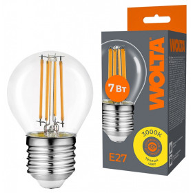 Лампа светодиодная Wolta  E27 7Вт 3000K WF-G45-7W3KE27
