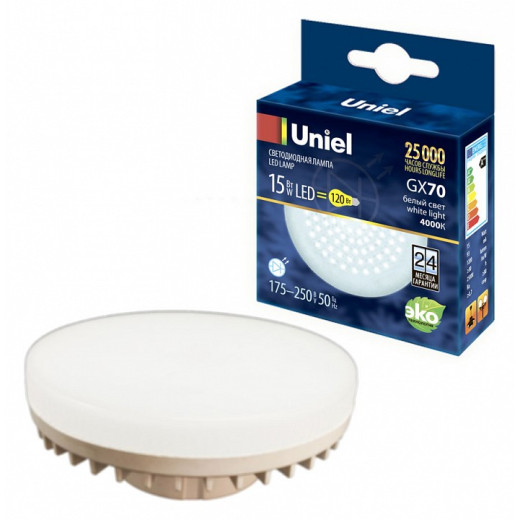 Лампа светодиодная Uniel PLZ01WH GX70 15Вт 4000K UL-00006783