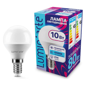 Лампа светодиодная Luminarte  E14 10Вт 6500K LSTD-G45-10W6KE14
