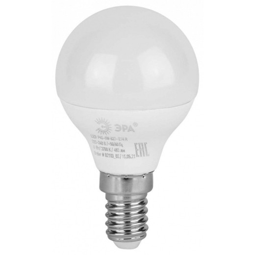 Лампа светодиодная Эра  E14 6Вт 2700K LED P45-6W-827-E14 R