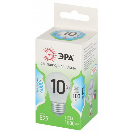 Лампа светодиодная Эра Green Line E27 10Вт 4000K LED P45-10W-840-E27 GL