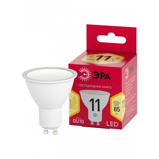 Лампа светодиодная Эра  GU10 11Вт 2700K LED MR16-11W-827-GU10 R