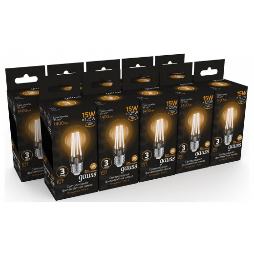 Лампа светодиодная Gauss Filament E27 15Вт 2700K 102902115