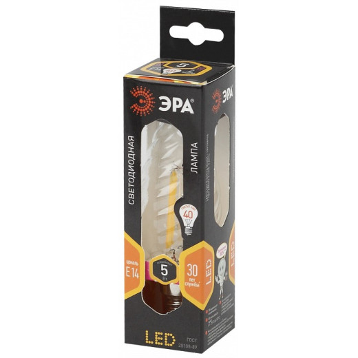 Лампа светодиодная Эра F-LED E14 5Вт 2700K F-LED BTW-5W-827-E14