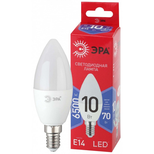 Лампа светодиодная Эра  E14 10Вт 6500K LED B35-10W-865-E14 R