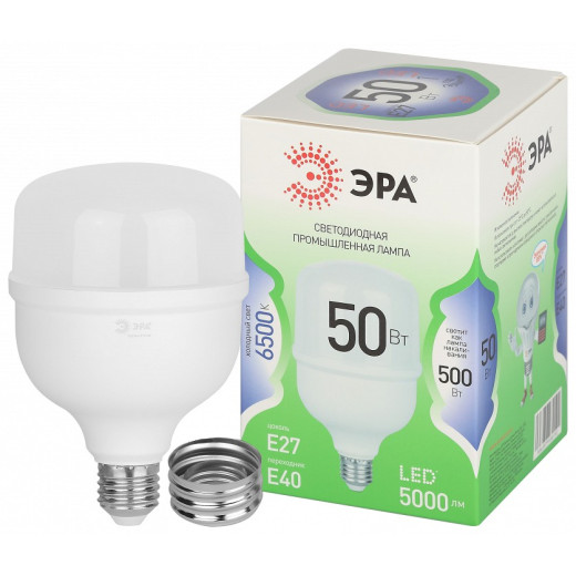 Лампа светодиодная Эра Green Line E27/E40 50Вт 6500K LED POWER T100-50W-865-E27/E40 GL