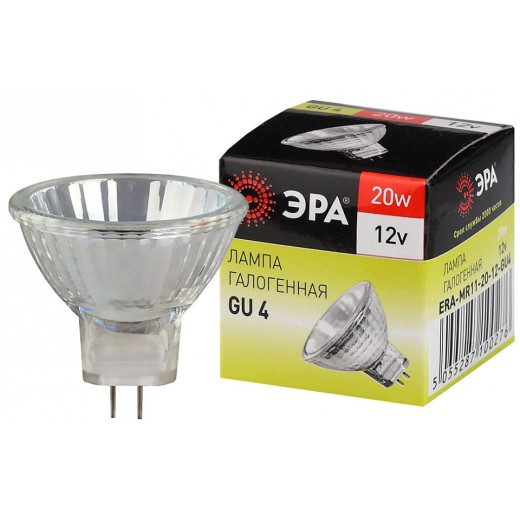 Лампа галогеновая Эра  GU4 20Вт 3000K GU4-MR11-20W-12V-30CL