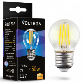 Лампа светодиодная Voltega Globe dim 5W E27 5Вт 3000K 7202