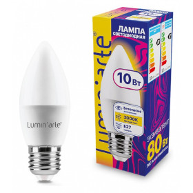 Лампа светодиодная Luminarte  E27 10Вт 3000K LSTD-C37-10W3KE27