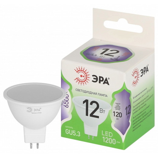 Лампа светодиодная Эра Green Line GU5.3 12Вт 6500K LED MR16-12W-865-GU5.3 GL