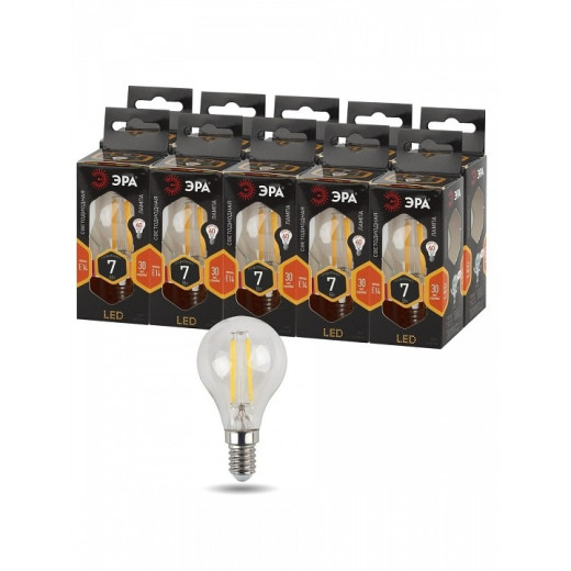 Лампа светодиодная Эра  E14 7Вт 2700K F-LED P45-7W-827-E14
