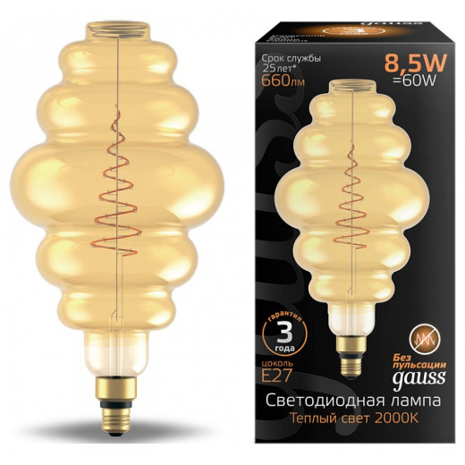 Лампа светодиодная Gauss Oversize E27 8.5Вт 2000K 161802105