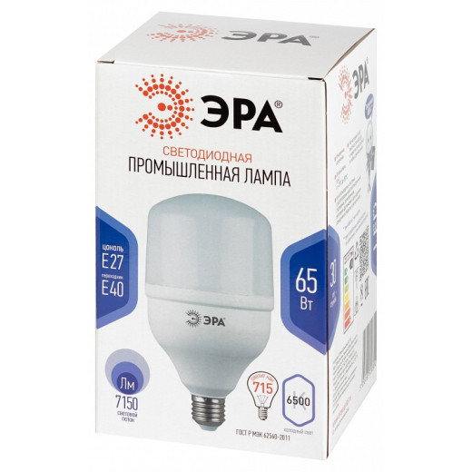 Лампа светодиодная Эра Стандарт E27/E40 65Вт 6500K LED POWER T140-65W-6500-E27/E40