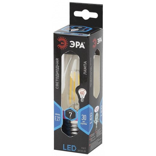 Лампа светодиодная Эра F-LED E27 7Вт 4000K F-LED B35-7W-840-E27