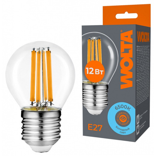 Лампа светодиодная Wolta  E27 12Вт 6500K WF-G45-12W6KE27