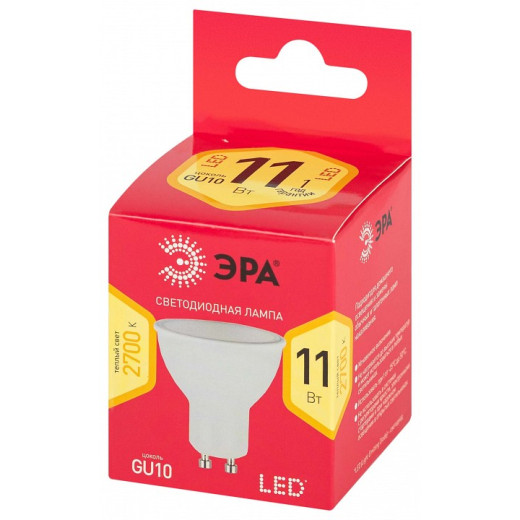 Лампа светодиодная Эра  GU10 11Вт 2700K LED MR16-11W-827-GU10 R