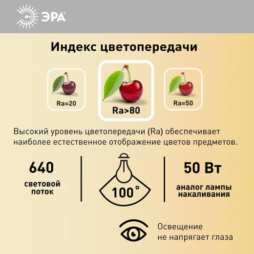 Лампа светодиодная Эра  GU5.3 8Вт 2700K LED MR16-8W-12V-827-GU5.3