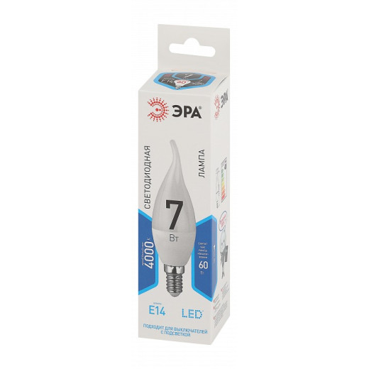 Лампа светодиодная Эра Стандарт E14 7Вт 4000K LED BXS-7W-840-E14