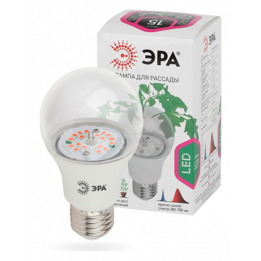 Лампа светодиодная Эра  E27 9Вт 1310K A60-12S 9W DR/B PPF1.4umol/J Filcker 10%