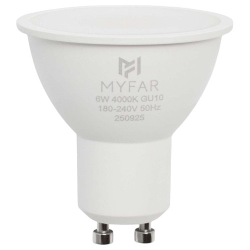 Лампа светодиодная MyFar Базиc GU10 GU10 6Вт 4000K MB1202GU10-6W4K
