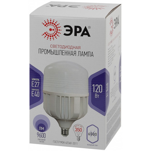 Лампа светодиодная Эра Стандарт E27/E40 120Вт 6500K LED POWER T160-120W-6500-E27/E40