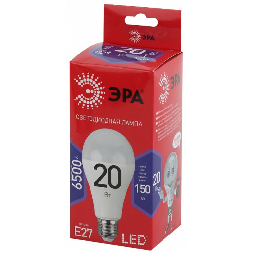 Лампа светодиодная Эра  E27 20Вт 6500K LED A65-20W-865-E27 R