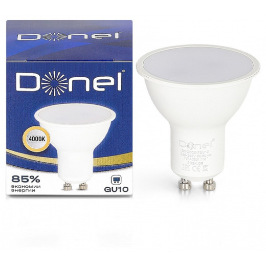 Лампа светодиодная Donel DN03 GU10 7Вт 4000K DN03002N7GU10