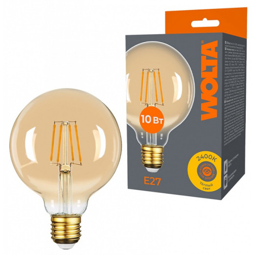Лампа светодиодная Wolta  E27 10Вт 2400K WF-G95-10W2.4KE27