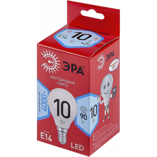 Лампа светодиодная Эра  E14 10Вт 4000K LED P45-10W-840-E14 R