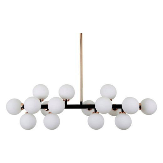 Люстра на штанге LUMINA DECO Marsiada LDP 6033-16 BK+GD