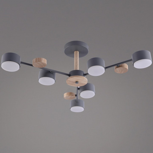Люстра на штанге 03758-0.3-06 GREY+WOOD GX53