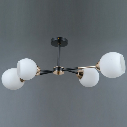 Люстра на штанге ILLUMICO LIBRA IL0715-4CSQ-24 BK GD LIBRA