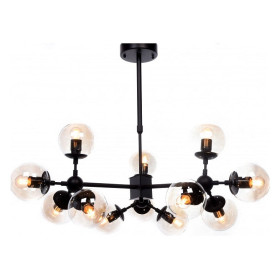 Люстра на штанге LUMINA DECO Zodiak LDP 160-12 BK+TEA