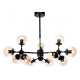 Люстра на штанге LUMINA DECO Zodiak LDP 160-12 BK+TEA