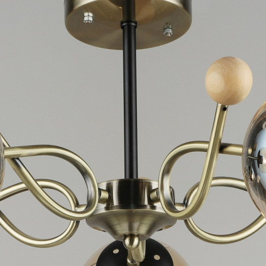 Люстра на штанге 02021-0.3-05 AB+BK