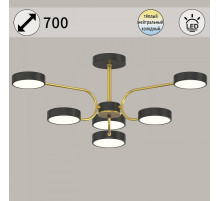 Люстра на штанге 03325-0.3-06 BK+COPPER