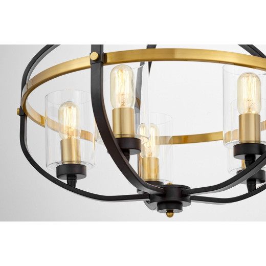 Люстра на штанге LUMINA DECO Monterey LDP 1141-5 BK+MD