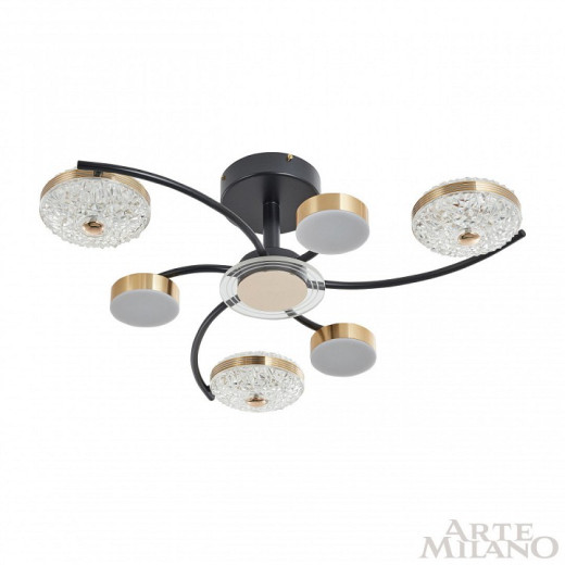Люстра на штанге Arte Milano Ferrara-72069 279169/3+3 BK/GD