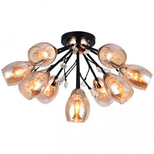 Люстра на штанге ILLUMICO  IL1284-10CPA-29 BK GD