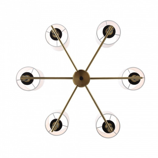 Люстра на штанге ST-Luce BLACK+BRASS SL1404.303.06