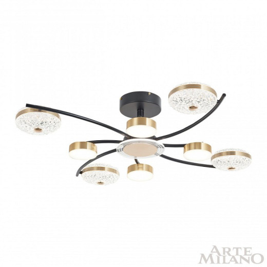Люстра на штанге Arte Milano Ferrara-72069 279169/4+4 BK/GD