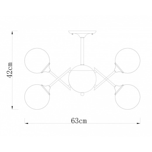 Люстра на штанге Arte Lamp Fobos A2704PL-9SG